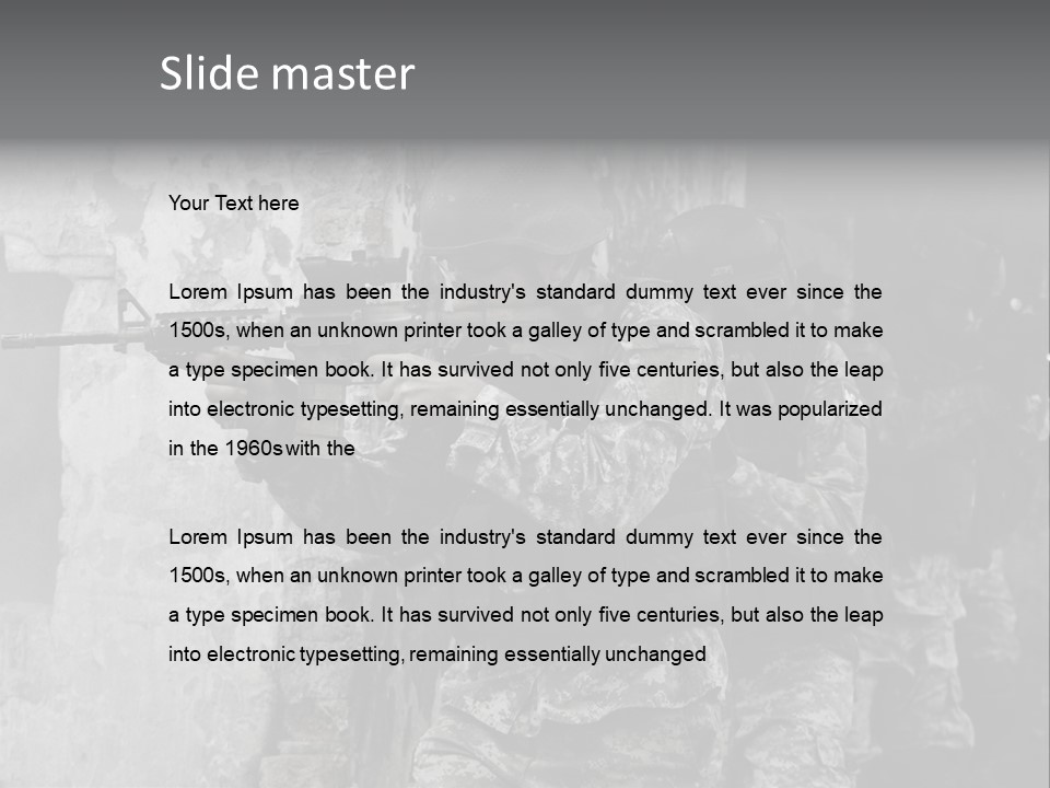 Soft Rifle Gun PowerPoint Template