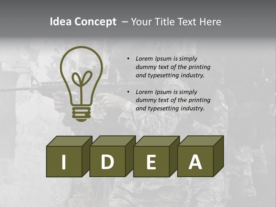 Soft Rifle Gun PowerPoint Template
