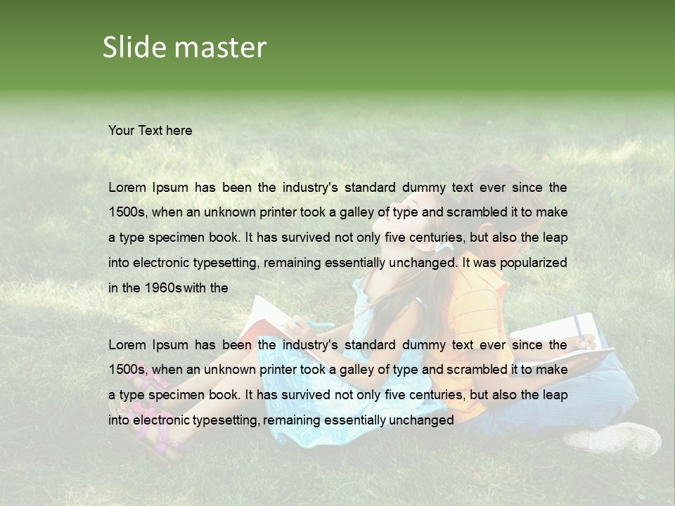 Park Boy Outside PowerPoint Template