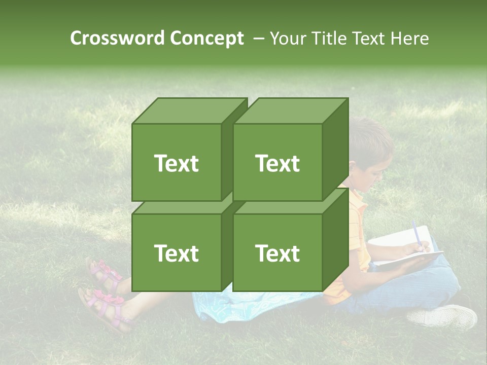 Park Boy Outside PowerPoint Template