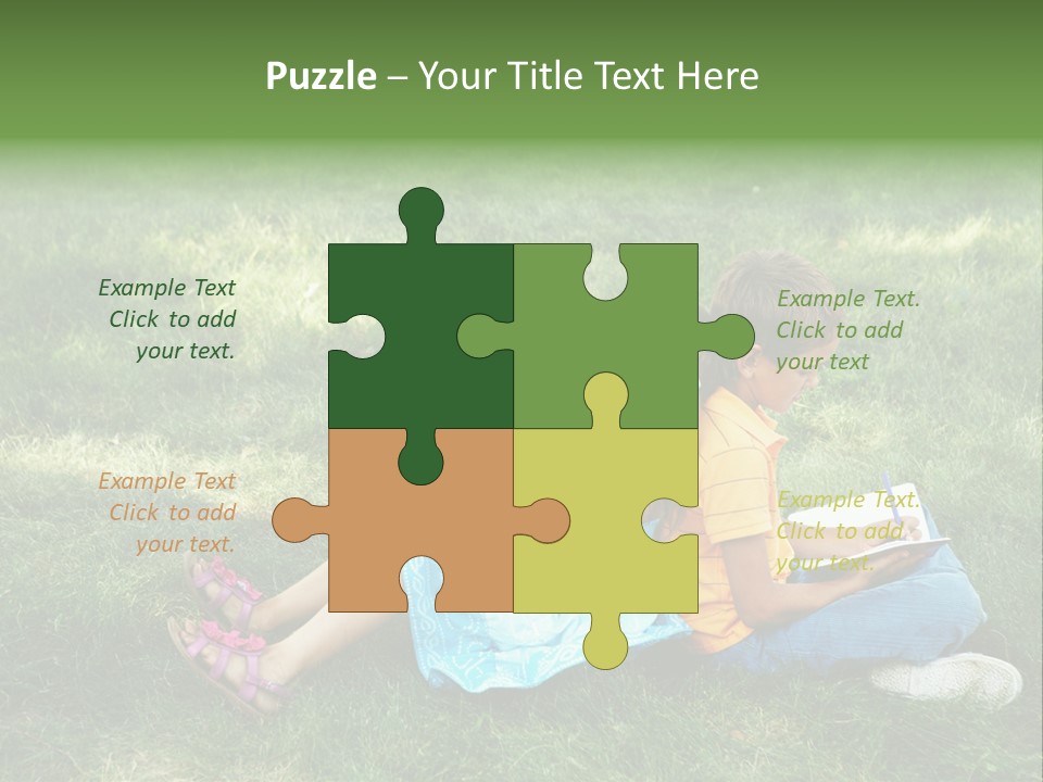 Park Boy Outside PowerPoint Template