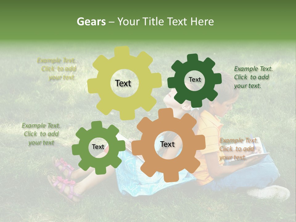 Park Boy Outside PowerPoint Template