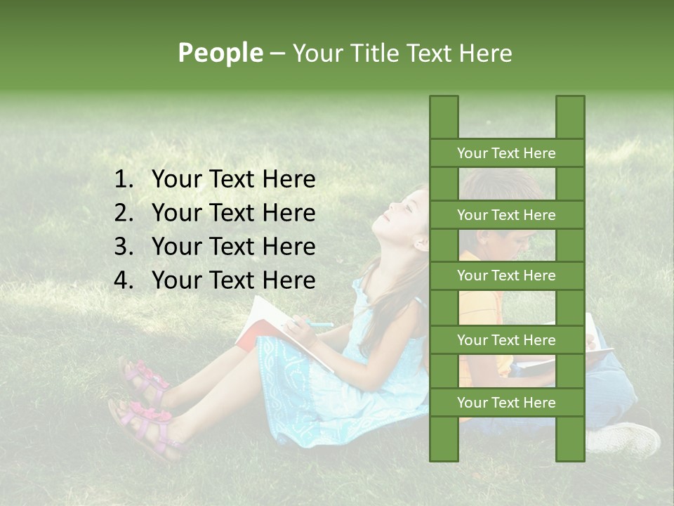 Park Boy Outside PowerPoint Template