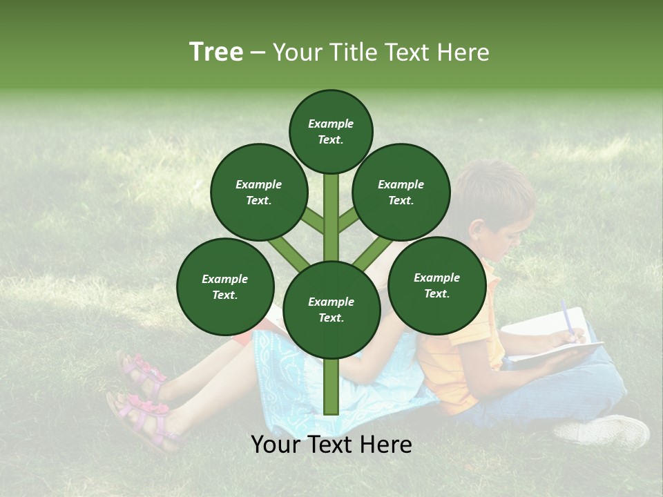 Park Boy Outside PowerPoint Template