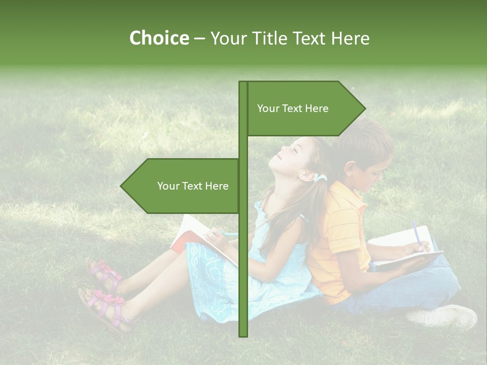 Park Boy Outside PowerPoint Template