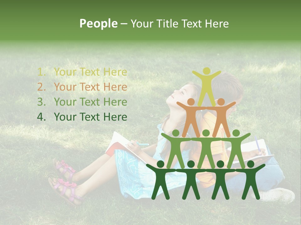 Park Boy Outside PowerPoint Template