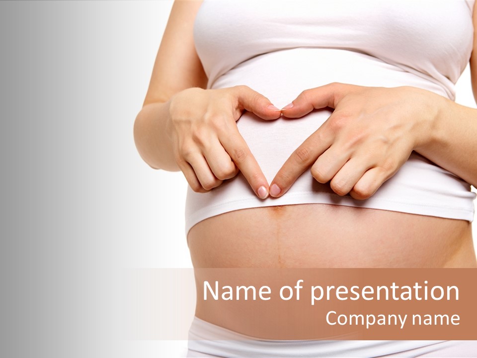 Navel Arm Caress PowerPoint Template