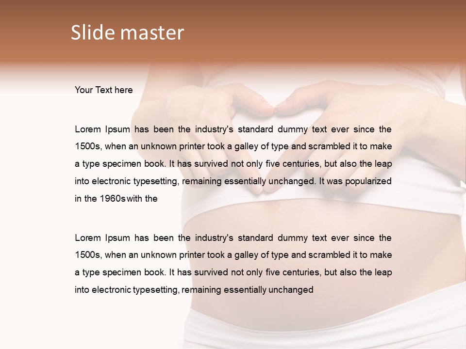 Navel Arm Caress PowerPoint Template