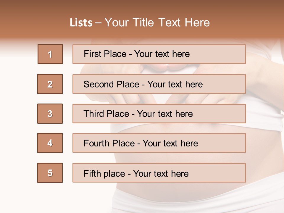 Navel Arm Caress PowerPoint Template