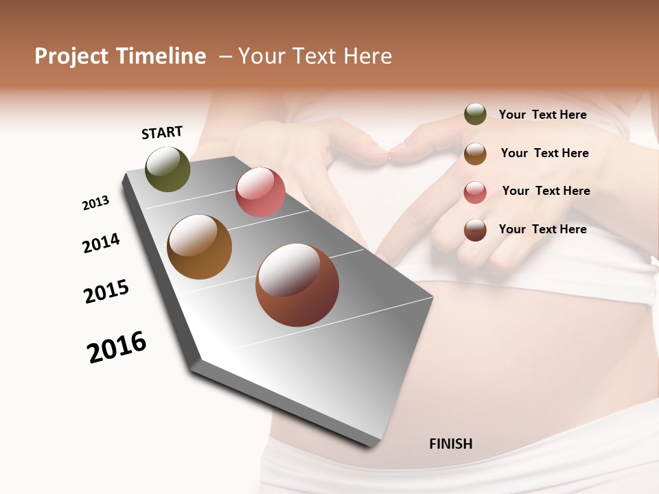 Navel Arm Caress PowerPoint Template