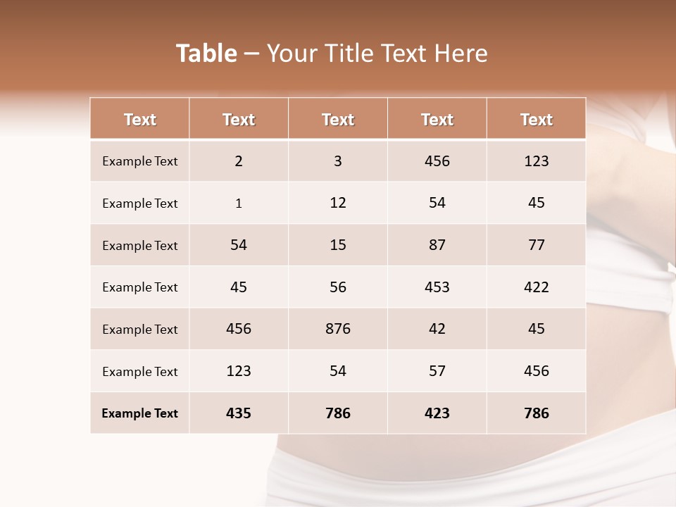 Navel Arm Caress PowerPoint Template