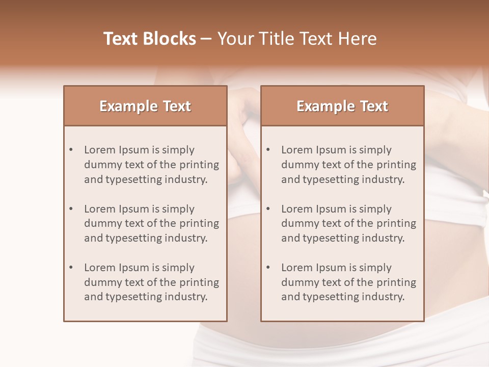 Navel Arm Caress PowerPoint Template