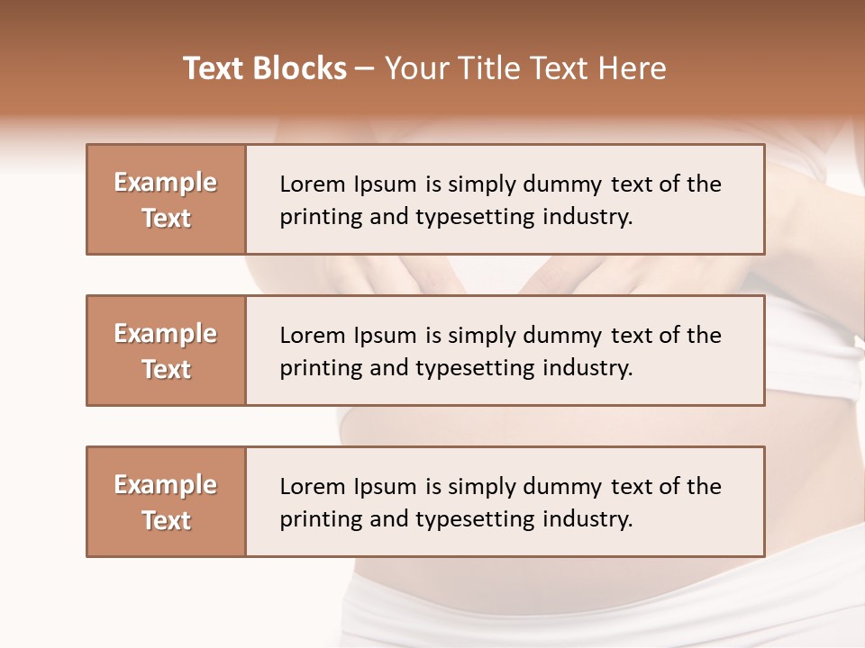 Navel Arm Caress PowerPoint Template