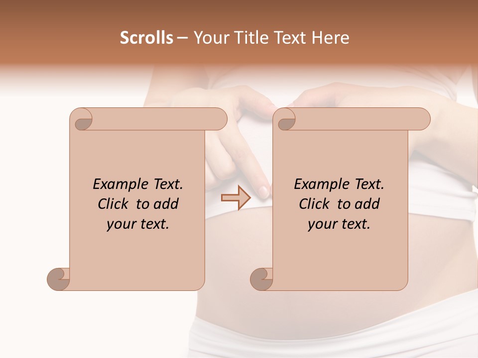 Navel Arm Caress PowerPoint Template