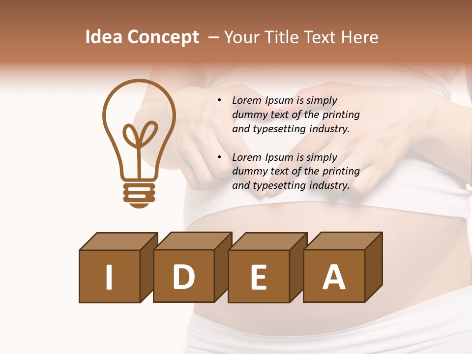 Navel Arm Caress PowerPoint Template