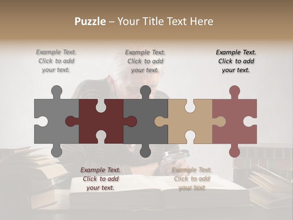 Read White Grandfather PowerPoint Template