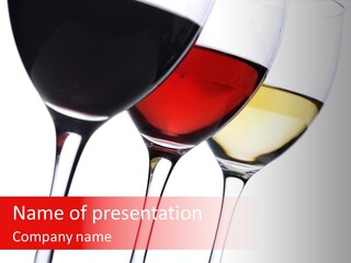 Yellow Glassware Wine PowerPoint Template