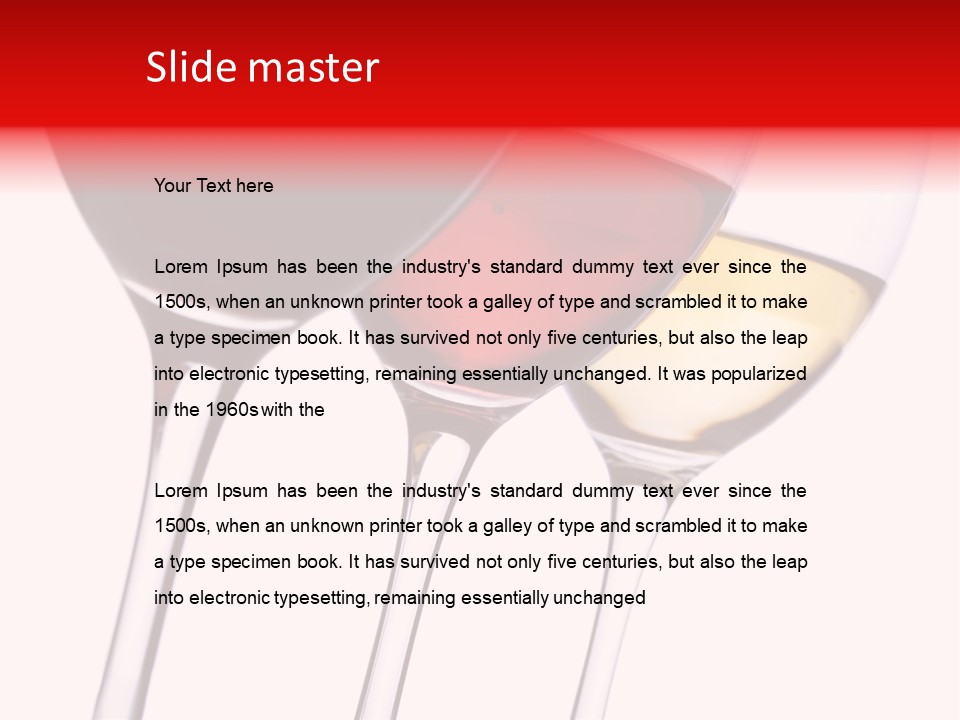 Yellow Glassware Wine PowerPoint Template