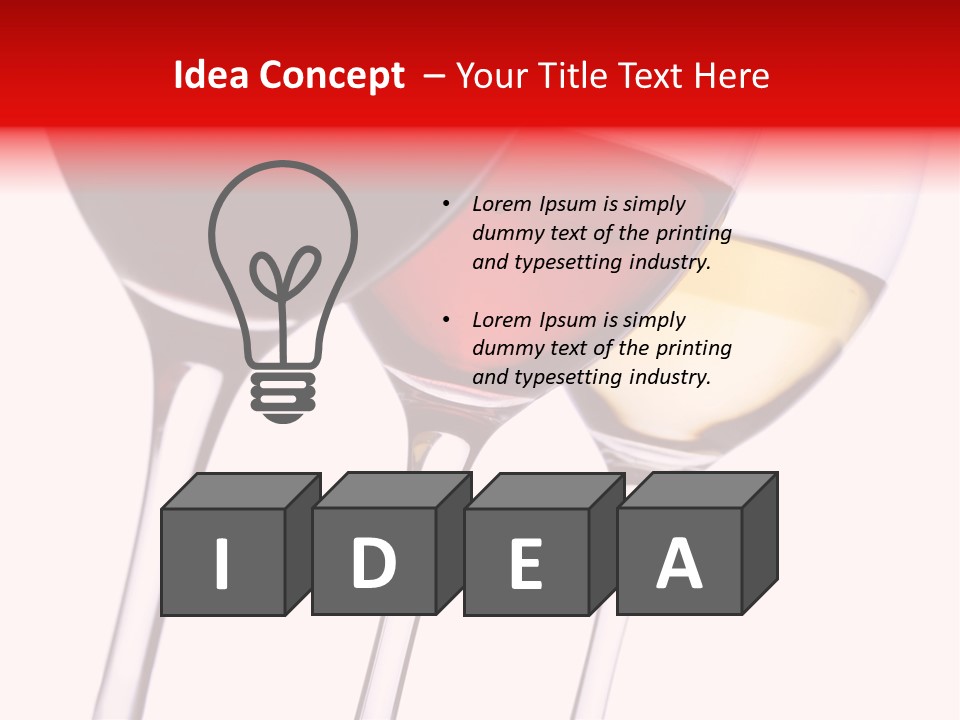 Yellow Glassware Wine PowerPoint Template