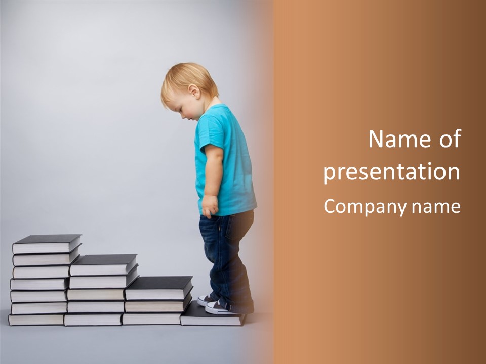 Male Profile Tower PowerPoint Template