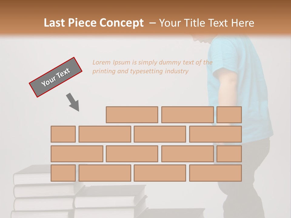 Male Profile Tower PowerPoint Template