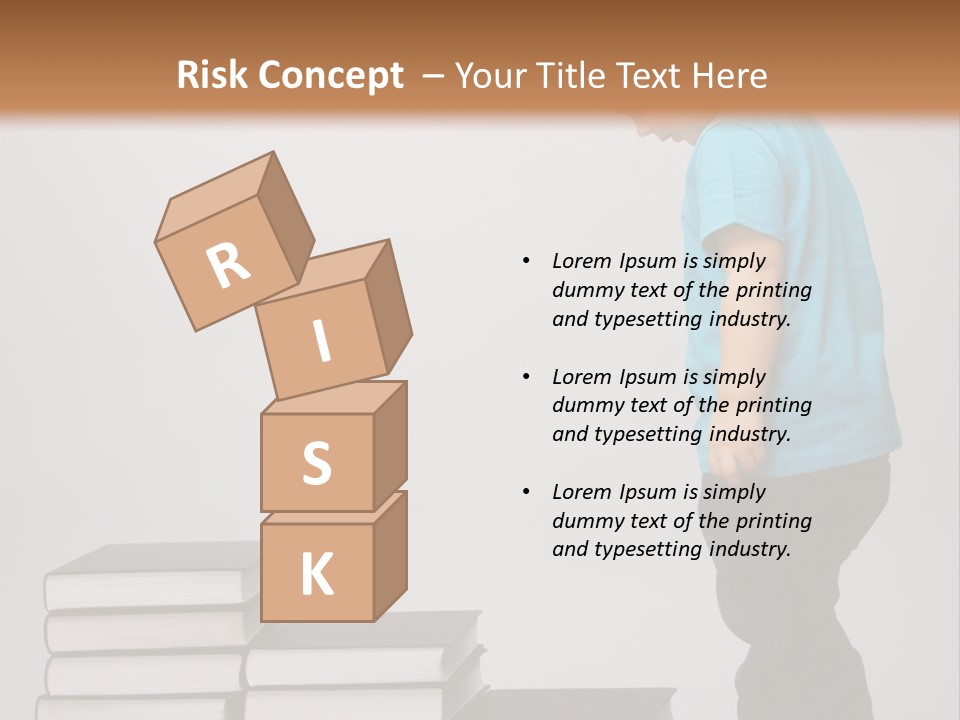 Male Profile Tower PowerPoint Template