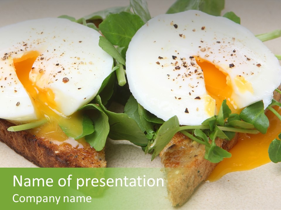 Two Poached Wholemeal PowerPoint Template