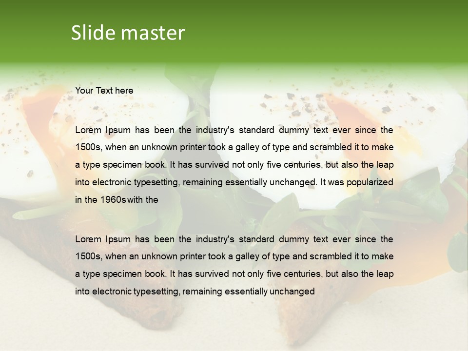 Two Poached Wholemeal PowerPoint Template