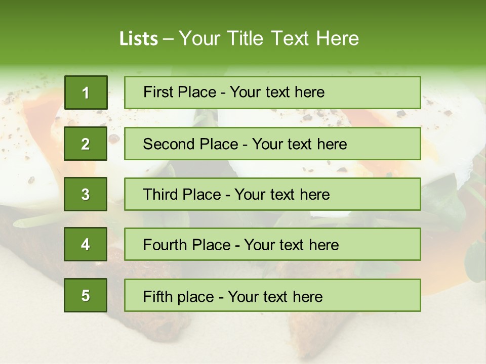 Two Poached Wholemeal PowerPoint Template