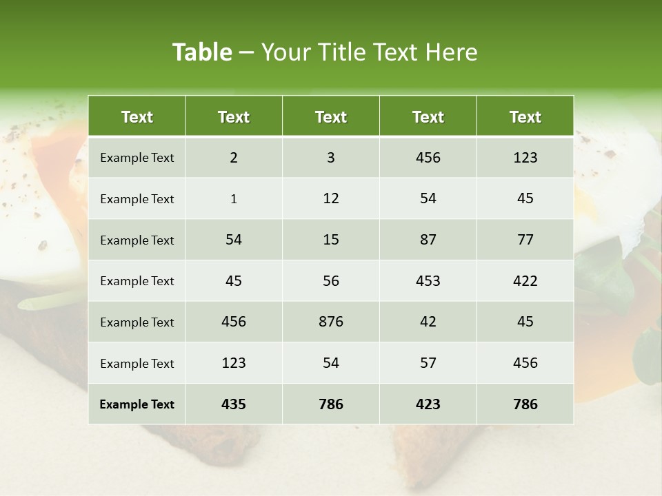 Two Poached Wholemeal PowerPoint Template