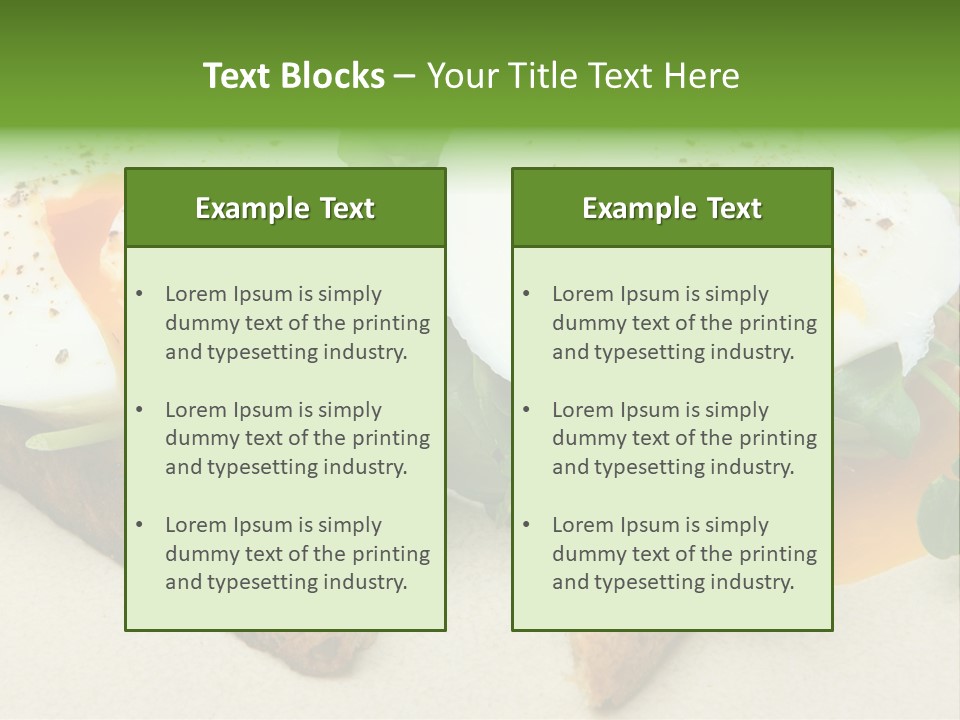 Two Poached Wholemeal PowerPoint Template