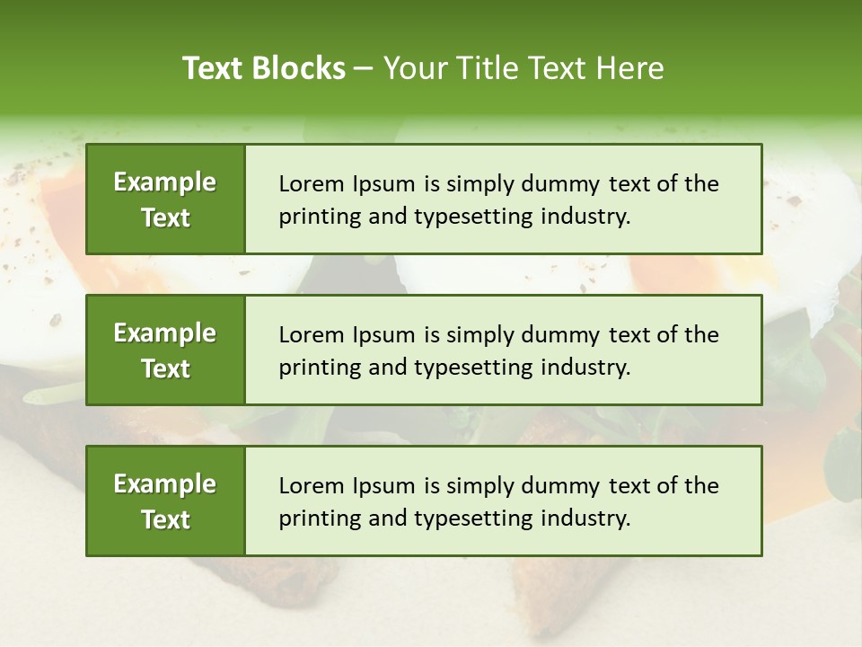 Two Poached Wholemeal PowerPoint Template