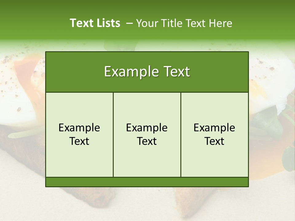 Two Poached Wholemeal PowerPoint Template