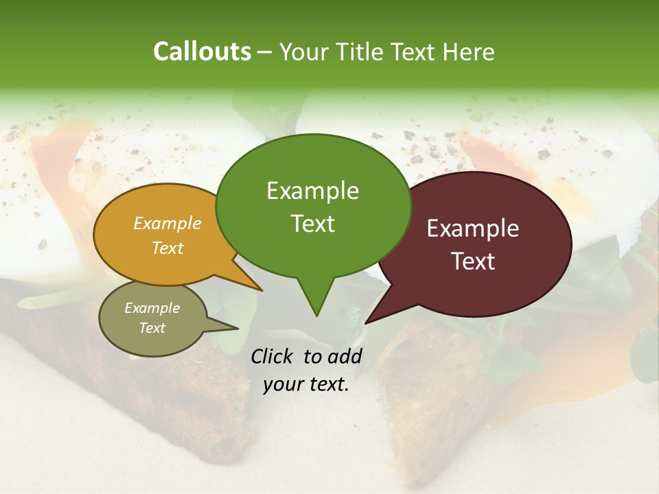 Two Poached Wholemeal PowerPoint Template