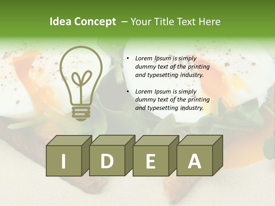 Two Poached Wholemeal PowerPoint Template