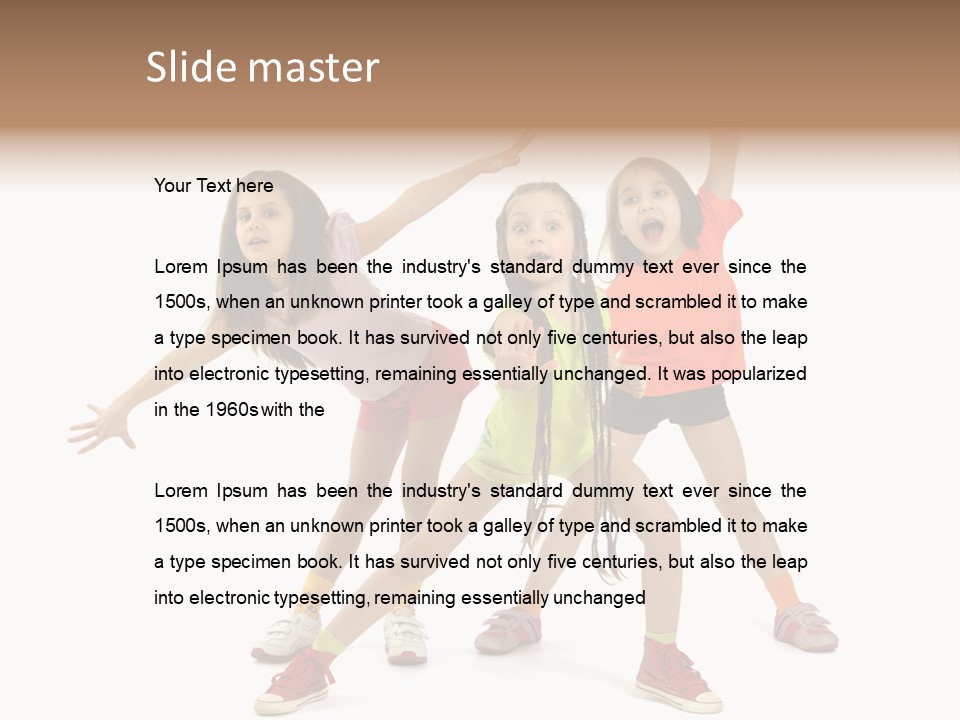 Caucasian Sporty School PowerPoint Template