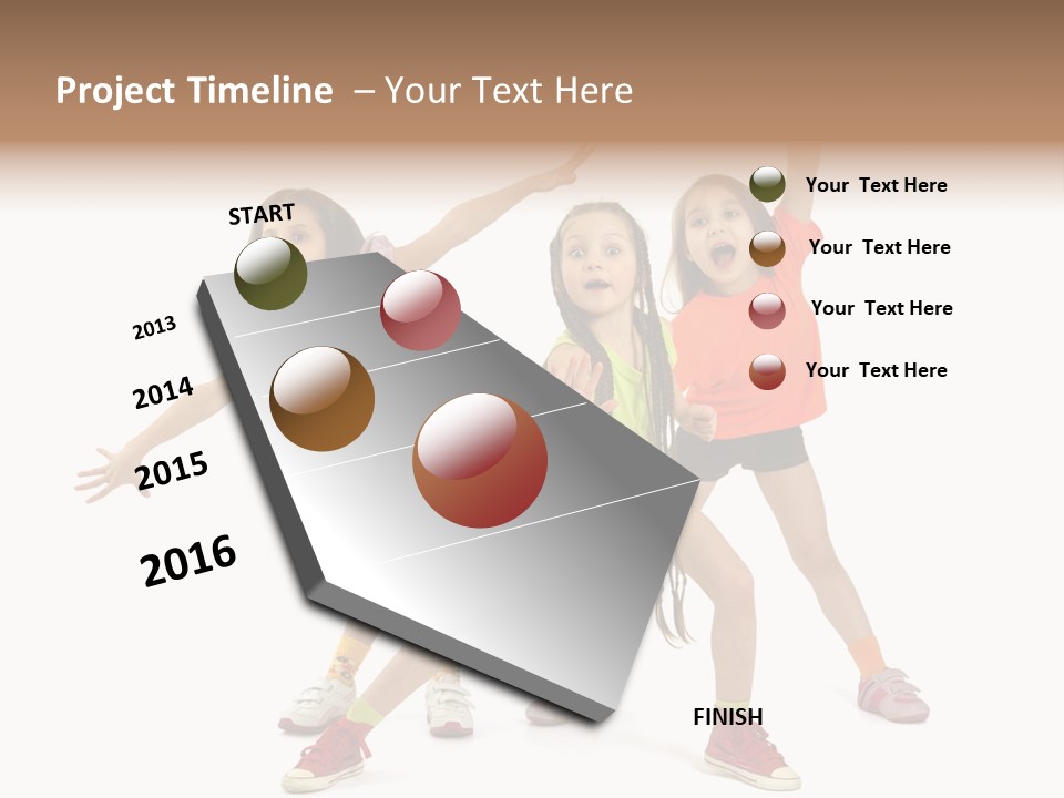 Caucasian Sporty School PowerPoint Template