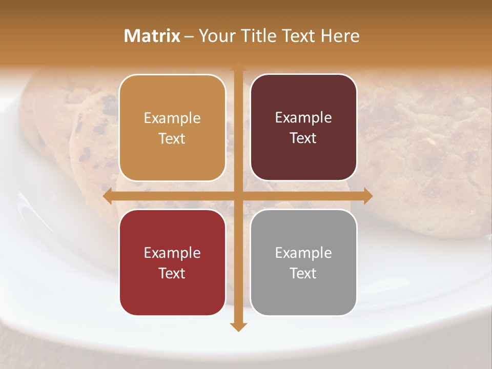 A White Plate Topped With Three Cookies On Top Of A Table PowerPoint Template