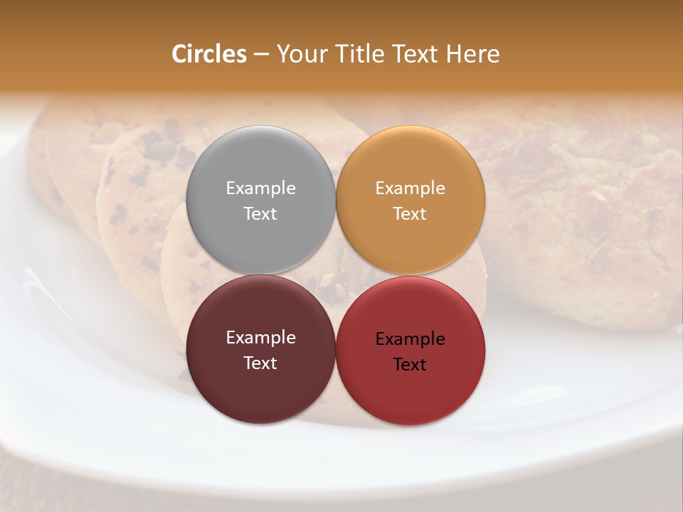 A White Plate Topped With Three Cookies On Top Of A Table PowerPoint Template