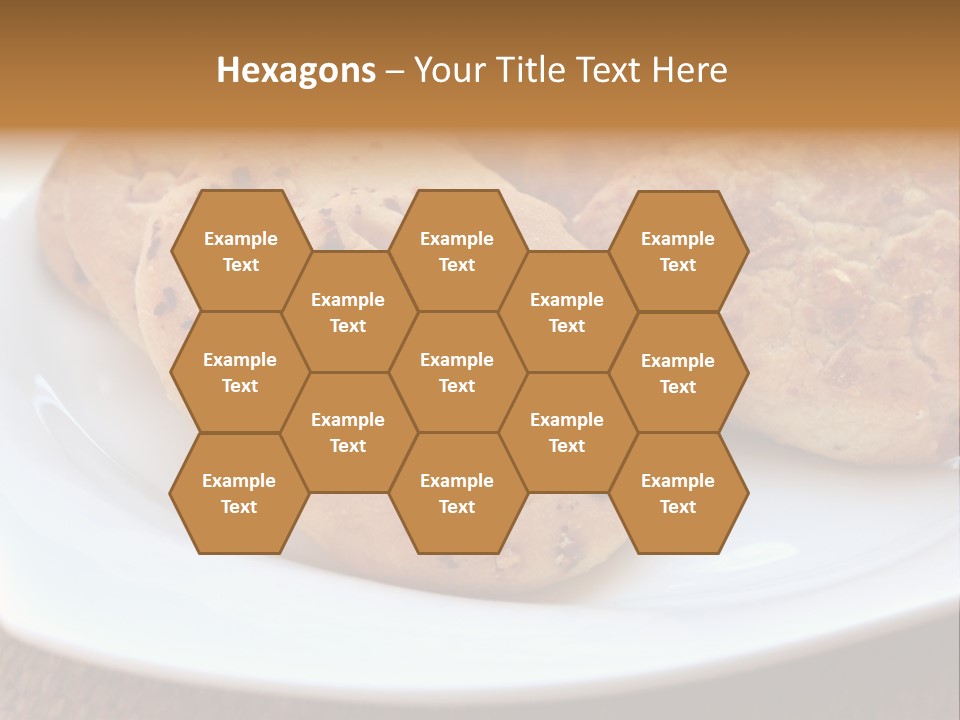 A White Plate Topped With Three Cookies On Top Of A Table PowerPoint Template