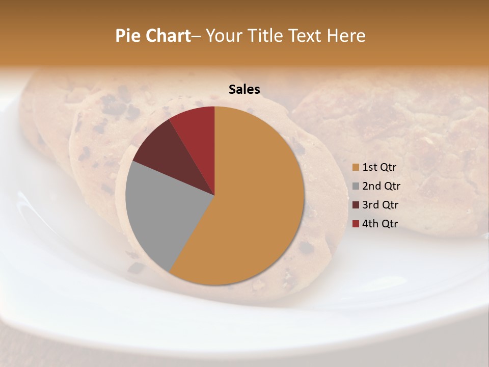 A White Plate Topped With Three Cookies On Top Of A Table PowerPoint Template