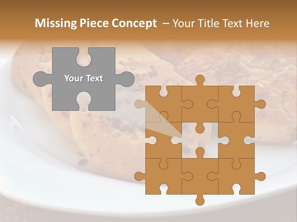 A White Plate Topped With Three Cookies On Top Of A Table PowerPoint Template