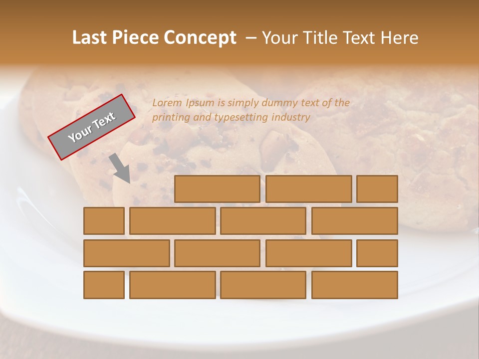 A White Plate Topped With Three Cookies On Top Of A Table PowerPoint Template