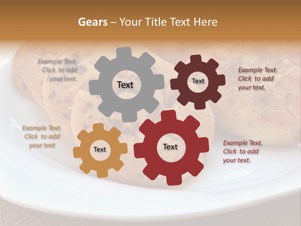 A White Plate Topped With Three Cookies On Top Of A Table PowerPoint Template