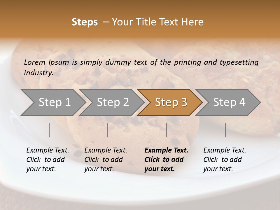 A White Plate Topped With Three Cookies On Top Of A Table PowerPoint Template