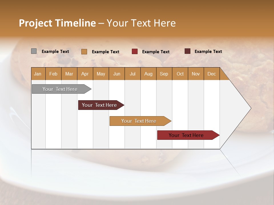 A White Plate Topped With Three Cookies On Top Of A Table PowerPoint Template
