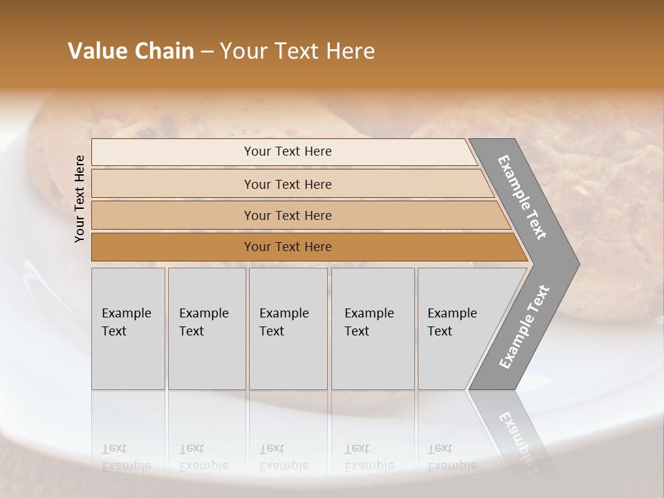 A White Plate Topped With Three Cookies On Top Of A Table PowerPoint Template