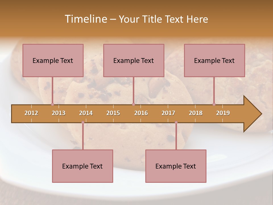 A White Plate Topped With Three Cookies On Top Of A Table PowerPoint Template