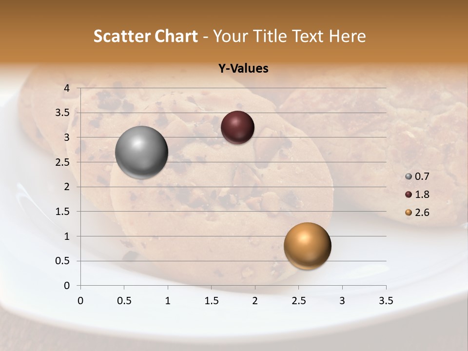 A White Plate Topped With Three Cookies On Top Of A Table PowerPoint Template