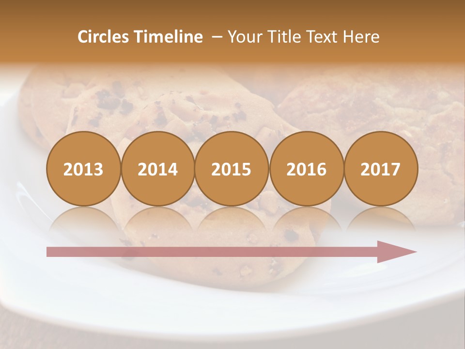 A White Plate Topped With Three Cookies On Top Of A Table PowerPoint Template